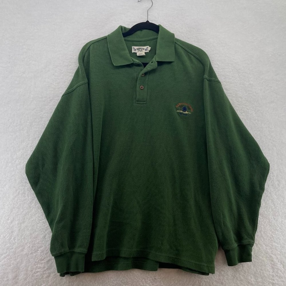Hawaiian tropic long sleeve polo shirt